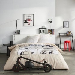 Parure de lit - TODAY - JAVA - 2 personnes - 240x220 cm - Coton - Imprimé Man...