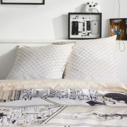 Parure de lit - TODAY - JAVA - 2 personnes - 240x220 cm - Coton - Imprimé Man...