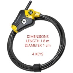 Antivol - MASTER LOCK - Python 8433EURD - Longueur ajustable de 30 cm a 1,8 m...
