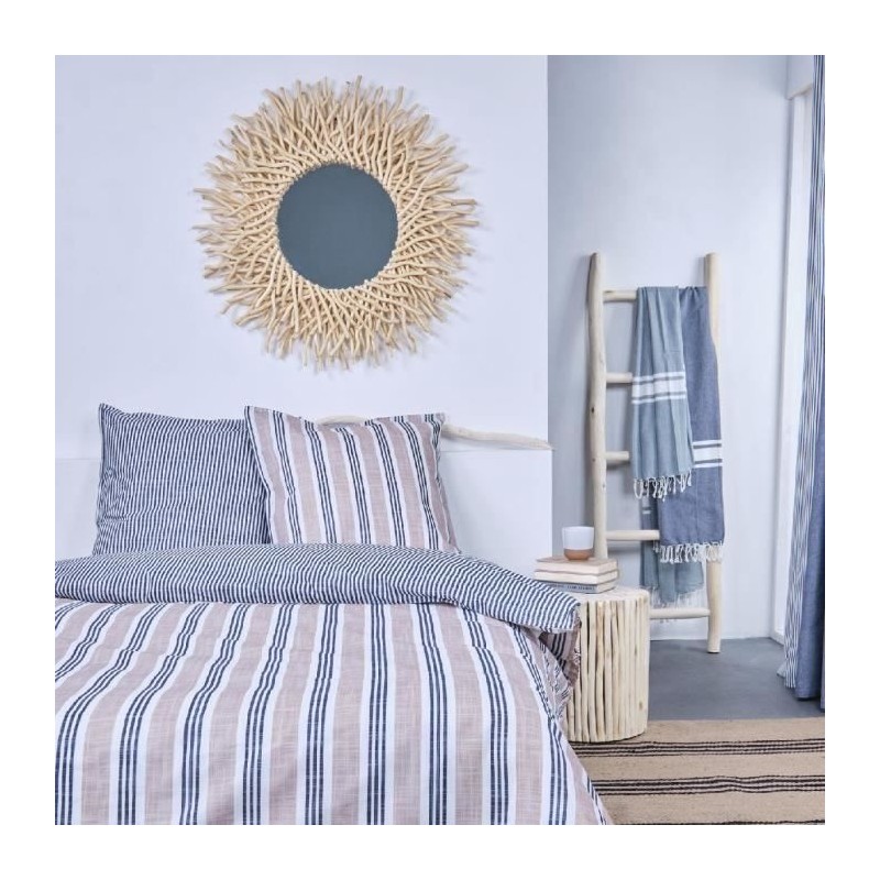 Parure de lit - TODAY Kargo - 220x240 cm - 2 personnes - coton imprimé rayé