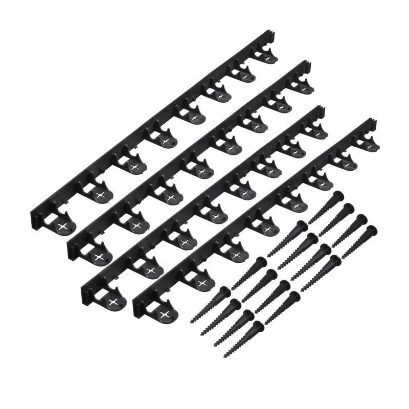 NATURE Bordure a gazon en polypropylene et polyéthylene - 16 ancres - H 4,5 x...