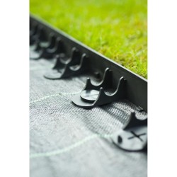 NATURE Bordure a gazon en polypropylene et polyéthylene - 16 ancres - H 4,5 x...