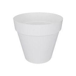 ELHO Pot de fleurs rond avec roues Loft Urban - Ø 38.5 x 35,3 cm - Blanc