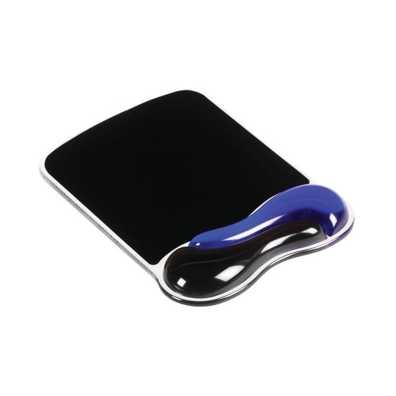 Kensington, Tapis de souris avec repose-poignet, Duo gel, Noir et bleu