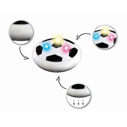 Disque de foot aéroglisseur en mousse lumineux avec cages de buts et ballon -...