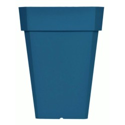 Bac a fleurs carré - RIVIERA - SOLEILLA - Plastique - H53x39x39 cm - Bleu