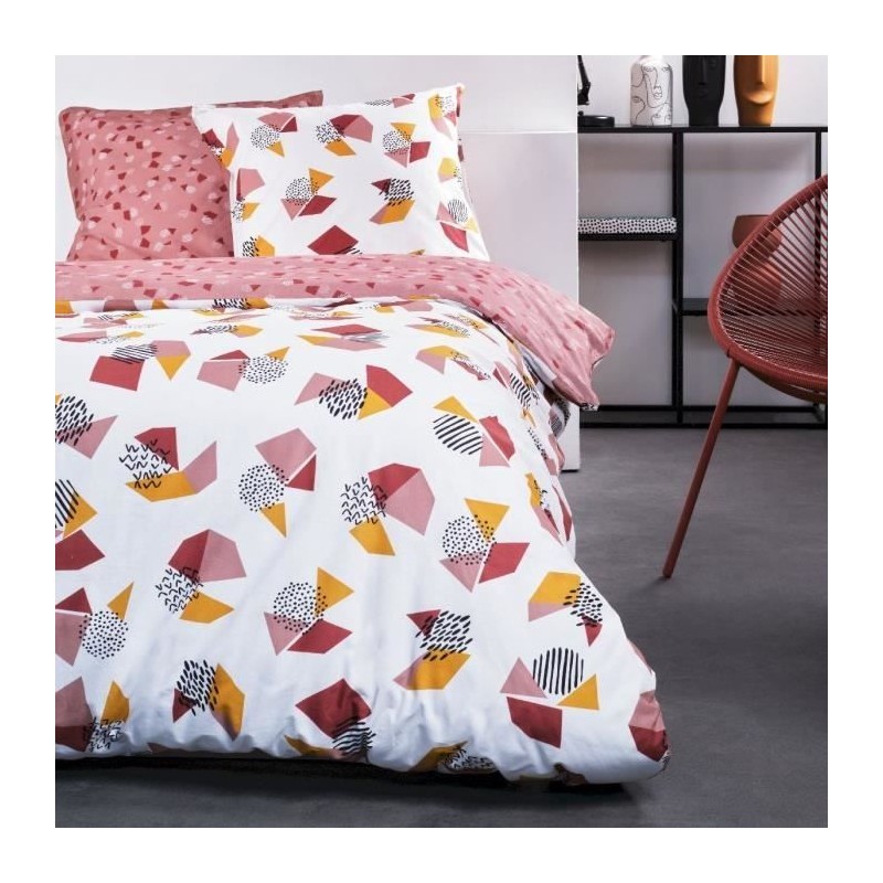Parure de lit - TODAY - Sunshine - Coton - Motifs graphiques - 240x260cm