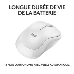 Souris - Sans fil - Logitech - M240 Silent - Blanc
