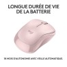 Souris - Sans fil - Logitech - M240 Silent - Rose