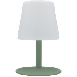 Lampe de table sans fil - LUMISKY - STANDY MINI Olive - H25 cm - Pied en acie...