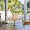 Lampe de table sans fil - LUMISKY - STANDY MINI Olive - H25 cm - Pied en acie...