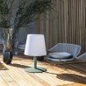 Lampe de table sans fil - LUMISKY - STANDY MINI Olive - H25 cm - Pied en acie...