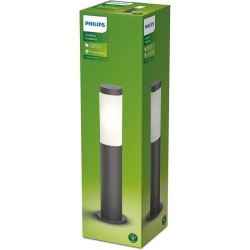 Borne extérieure PHILIPS Utrecht - Métal - LED - 1x20W - Gris -