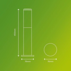 Borne extérieure PHILIPS Utrecht - Métal - LED - 1x20W - Gris -