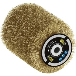 Brosse fil laitonné 0,3mm Ø80mm - FARTOOLS - pour décaper/dégriser le bois, l...