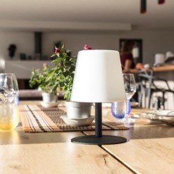 Lampe de table sans fil - LUMISKY - STANDY MINI Dark - H25 cm - Pied en acier...