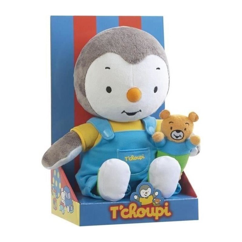Jemini T'choupi - Peluche Tchoupi 30 cm avec ourson