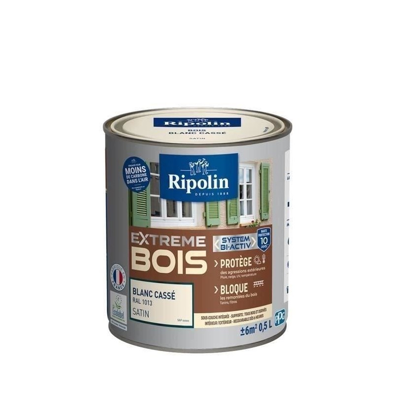 RIPOLIN Peinture Bois Satin Haute Protection 10 ans qui Protege et Magnifie v...