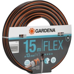 Tuyau d'arrosage Comfort FLEX - GARDENA - 15m - Ø13mm - Anti-noeud et indéfor...