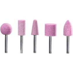 Assortiment de Meules sur tige pour meuleuse droite - METABO - Pour l'acier e...