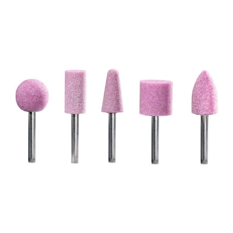 Assortiment de Meules sur tige pour meuleuse droite - METABO - Pour l'acier e...