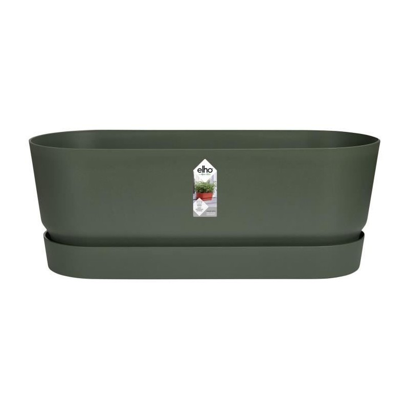 ELHO Jardiniere ovale GREENVILLE - Ø49 x 19,8 x 18,4 cm - Plastique recyclé -...