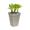ELHO Pot de fleurs carré haut Loft Urban 30 - 29,3 x 29,3 x H41,3 cm - Blanc ...