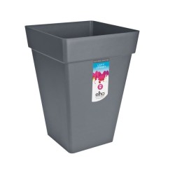 ELHO Bac a fleurs Loft Urban Carré Haut - Ø 29 x H 41 cm - Extérieur - 100% r...