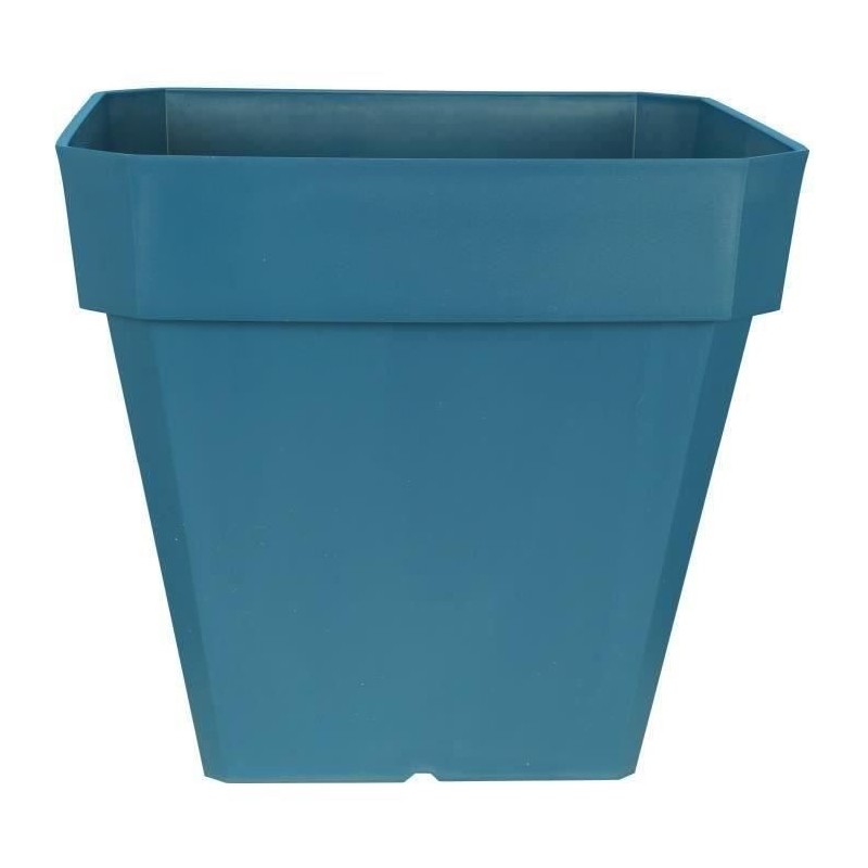 Bac a fleurs carré - RIVIERA - SOLEILLA - Plastique - 49x49x45 cm - Bleu