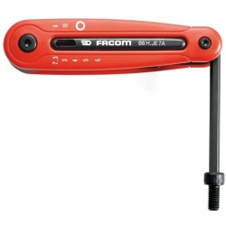 Clés mâles 6 pans sur monture Canif - FACOM - 86H.JE7APB - Jeu de 7 clés (2.5...