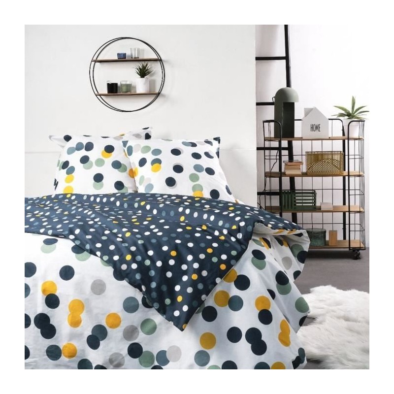 Parure de lit - TODAY - Sunshine 11.59 - 220x240 cm - 100% Coton imprimé pois