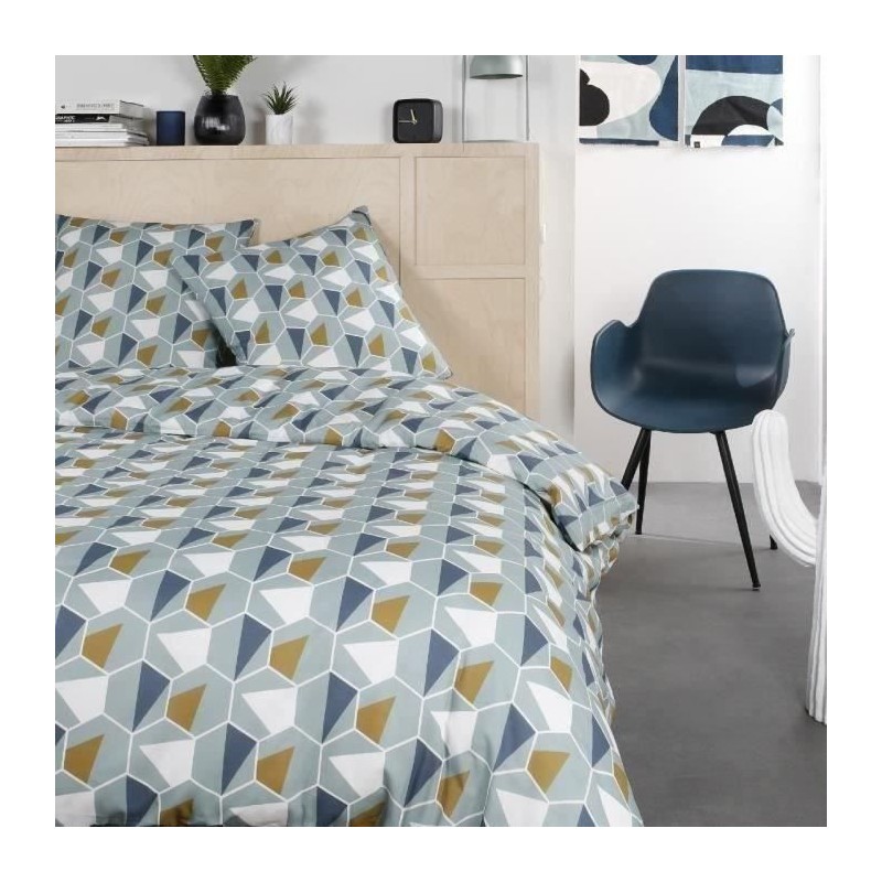 PARURE DE LIT TODAY - HOUSSE DE COUETTE 220X240 + 2 TAIES D OREILLER 63X63 - ...
