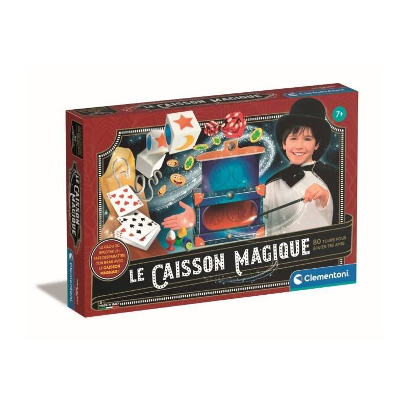 Coffret de magie - Clementoni - Le caisson magique - 80 tours -