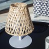 Lampe de table sans fil - LUMISKY - IBIZA - H26 cm - Bambou naturel - LED bla...