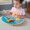 Fisher-Price-Table musicale en bois avec instruments de percussion