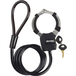 Antivol a Clé avec Menotte - Master Lock 8275EURDPRO - 1m - Idéal pour trotti...