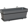 ARTEVASI Kit Jardiniere CAPRI - 50cm anthracite - 50,2 x 28,5 x h20,7 cm - 1,54L