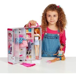 Mallette Armoire Barbie - Klein - Pour Vetements et Accessoires de Poupées - ...