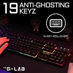 Clavier Gaming - Membrane RGB - THE G-LAB - KEYZ-CAESIUM/FR - FR Layout - 12 ...