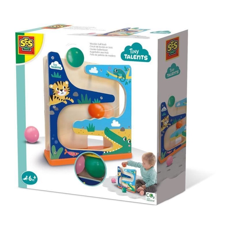 Circuit de boules en bois - Crocodile - SES CREATIVE