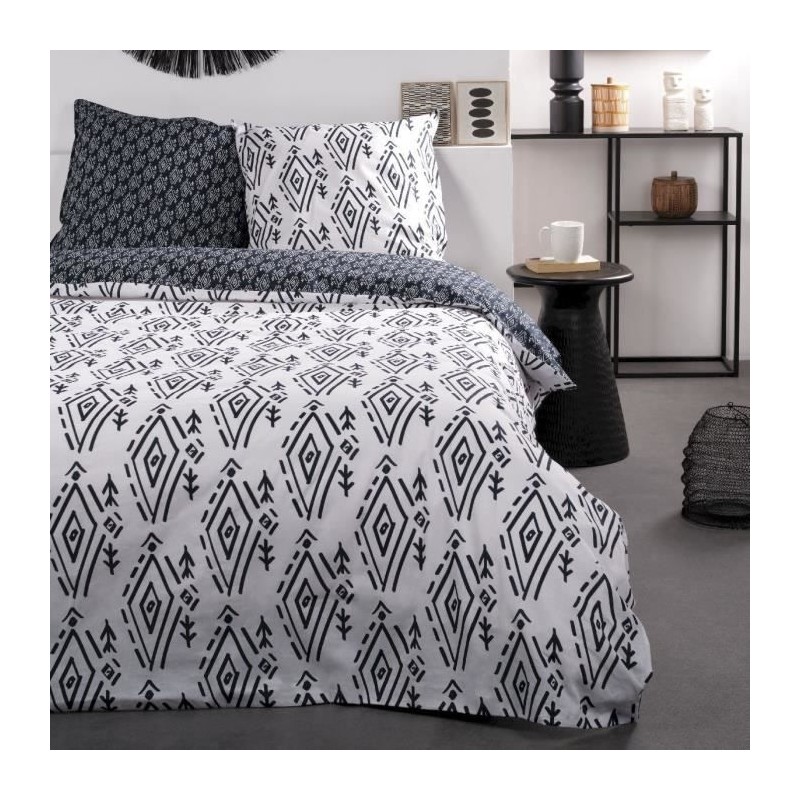 Parure de lit - TODAY - Sunshine - 2 personnes - 240x260cm - Coton - Imprimé ...