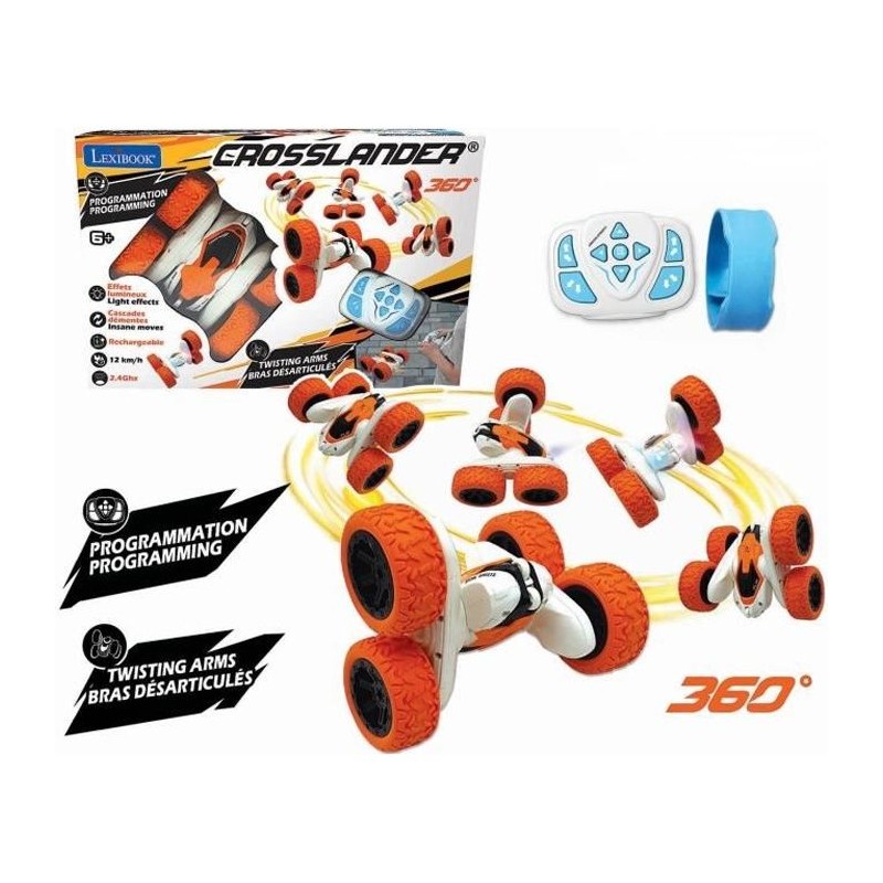 LEXIBOOK - CROSSLANDER - Voiture télécommandée tout-terrain lumineuse program...
