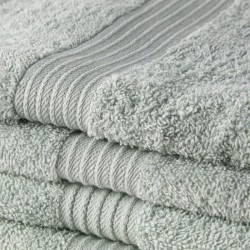 TODAY Essential - Lot de 5 draps de bain 70x130 cm 100% Coton coloris céladon