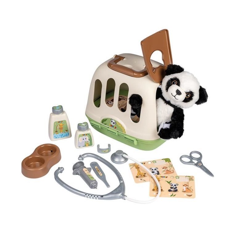 Smoby - Mallette vétérinaire - 1 peluche panda et de nombreux accessoires - P...