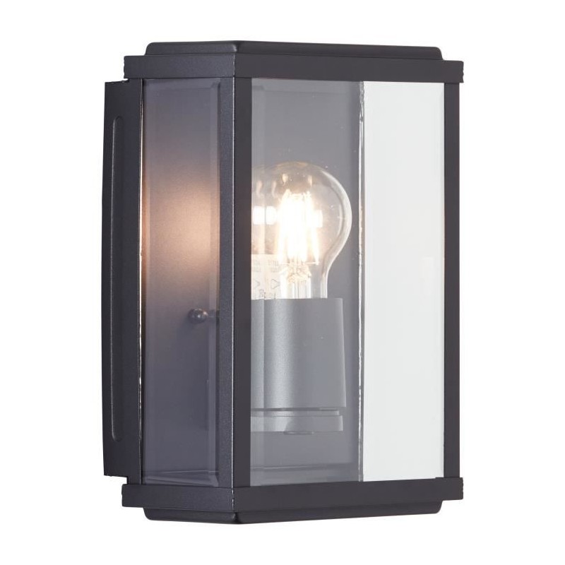 Applique murale extérieure GAIA - BRILLIANT - Noir - Métal/Verre - E27 1x60W