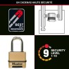 Cadenas Haute Sécurité - MASTER LOCK - M175EURDLF - Combinaison - Zinc - Anse...