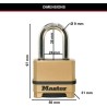 Cadenas Haute Sécurité - MASTER LOCK - M175EURDLF - Combinaison - Zinc - Anse...