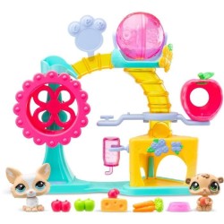 BANDAI - Littlest Pet Shop - Coffret Fun Factory - Ensemble de jeu avec 2 ani...