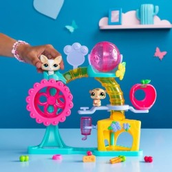BANDAI - Littlest Pet Shop - Coffret Fun Factory - Ensemble de jeu avec 2 ani...