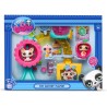 BANDAI - Littlest Pet Shop - Coffret Fun Factory - Ensemble de jeu avec 2 ani...